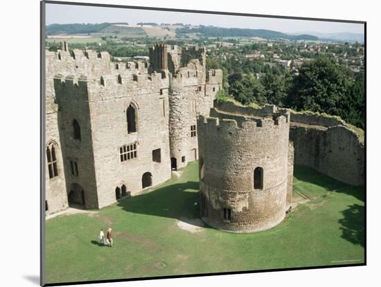 Round Church and Great Hall, Ludlow Castle, Shropshire, England, United Kingdom-David Hunter-Mounted Photographic Print