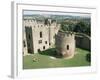 Round Church and Great Hall, Ludlow Castle, Shropshire, England, United Kingdom-David Hunter-Framed Photographic Print