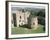 Round Church and Great Hall, Ludlow Castle, Shropshire, England, United Kingdom-David Hunter-Framed Photographic Print