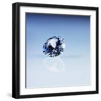 Round Cut Diamond-null-Framed Photographic Print