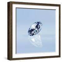 Round Cut Diamond-null-Framed Photographic Print