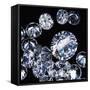 Round Cut Diamonds-null-Framed Stretched Canvas