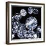 Round Cut Diamonds-null-Framed Photographic Print