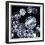Round Cut Diamonds-null-Framed Photographic Print