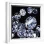 Round Cut Diamonds-null-Framed Photographic Print