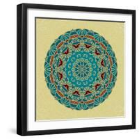 Round Decorative Design Element-epic44-Framed Art Print