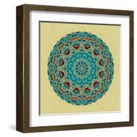 Round Decorative Design Element-epic44-Framed Art Print