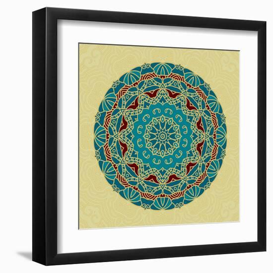 Round Decorative Design Element-epic44-Framed Art Print