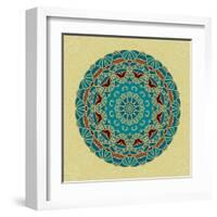 Round Decorative Design Element-epic44-Framed Art Print