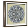 Round Decorative Design Element-epic44-Framed Art Print