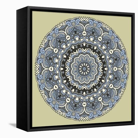 Round Decorative Design Element-epic44-Framed Stretched Canvas