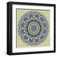 Round Decorative Design Element-epic44-Framed Art Print