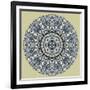 Round Decorative Design Element-epic44-Framed Art Print