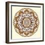 Round Decorative Design Element-epic44-Framed Art Print