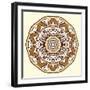 Round Decorative Design Element-epic44-Framed Art Print