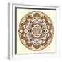 Round Decorative Design Element-epic44-Framed Art Print