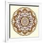 Round Decorative Design Element-epic44-Framed Art Print