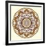 Round Decorative Design Element-epic44-Framed Art Print