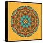 Round Decorative Design Element-epic44-Framed Stretched Canvas