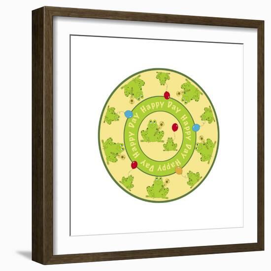 Round Frogs-Maria Trad-Framed Giclee Print