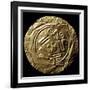 Round Gold Breastplate Showing Zoomorphic Style Motifs in the Center, Originating from Pimampiro-null-Framed Giclee Print