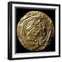 Round Gold Breastplate Showing Zoomorphic Style Motifs in the Center, Originating from Pimampiro-null-Framed Giclee Print