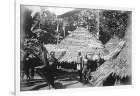 Round Houses of Natives at Timotu, Santa Cruz, 1892-null-Framed Giclee Print