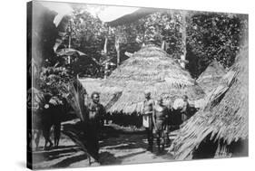 Round Houses of Natives at Timotu, Santa Cruz, 1892-null-Stretched Canvas