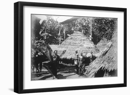 Round Houses of Natives at Timotu, Santa Cruz, 1892-null-Framed Giclee Print