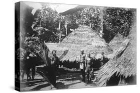 Round Houses of Natives at Timotu, Santa Cruz, 1892-null-Stretched Canvas