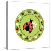 Round Lady Bug-Maria Trad-Stretched Canvas