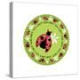 Round Lady Bug-Maria Trad-Stretched Canvas