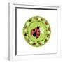 Round Lady Bug-Maria Trad-Framed Giclee Print