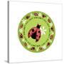 Round Lady Bug-Maria Trad-Stretched Canvas