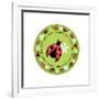 Round Lady Bug-Maria Trad-Framed Giclee Print