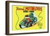 Round Motor-Cycle Cable Rider-null-Framed Art Print