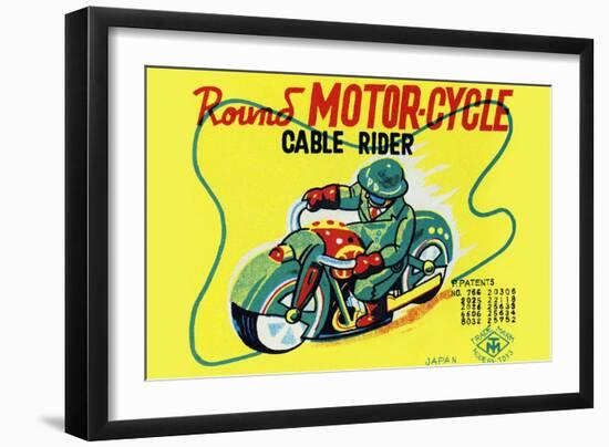 Round Motor-Cycle Cable Rider-null-Framed Art Print