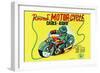 Round Motor-Cycle Cable Rider-null-Framed Art Print