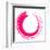 Round Pink Brush Stroke on White Paper-oriontrail2-Framed Art Print