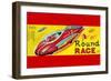 Round Race Rocket Car-null-Framed Art Print