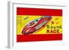 Round Race Rocket Car-null-Framed Art Print