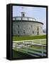 Round Stone Barn, Hancock Shaker Village, Massachusetts, USA-Fraser Hall-Framed Stretched Canvas