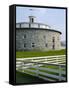 Round Stone Barn, Hancock Shaker Village, Massachusetts, USA-Fraser Hall-Framed Stretched Canvas