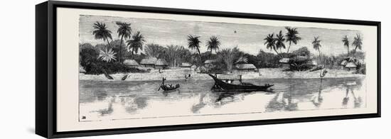 Round the World Yachting in the Ceylon, Calcutta: the Banks of the Hooghly-null-Framed Stretched Canvas