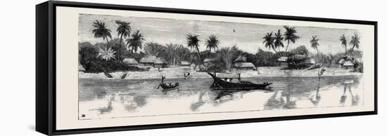 Round the World Yachting in the Ceylon, Calcutta: the Banks of the Hooghly-null-Framed Stretched Canvas