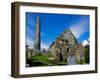 Round Tower and Cathedral in St Declan's 5th Century Monastic Site, Ardmore, Ireland-null-Framed Photographic Print