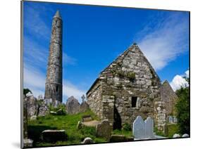 Round Tower and Cathedral in St Declan's 5th Century Monastic Site, Ardmore, Ireland-null-Mounted Photographic Print