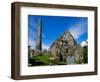 Round Tower and Cathedral in St Declan's 5th Century Monastic Site, Ardmore, Ireland-null-Framed Photographic Print