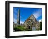 Round Tower and Cathedral in St Declan's 5th Century Monastic Site, Ardmore, Ireland-null-Framed Photographic Print