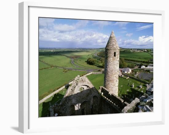 Round Tower at Rock of Cashel-Bo Zaunders-Framed Photographic Print